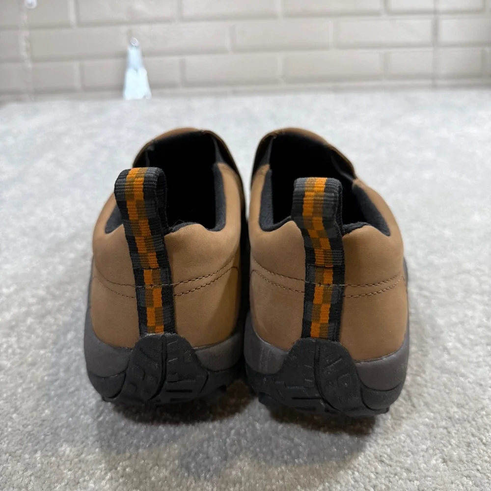 Merrell Jungle Moc Nubuck Leather Brown Slip On Hiking Shoes J63839W NIB M 10.5W